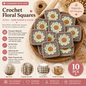 Crochet Daisy Granny Squares – Set of 10 Handmade Floral Motifs (8x8 cm)